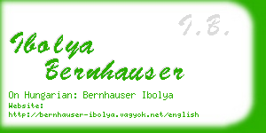 ibolya bernhauser business card